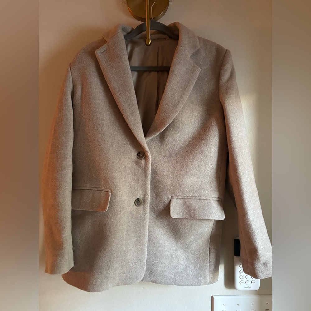 & Other Stories wool taupe oversize blazer - Picture 10 of 10